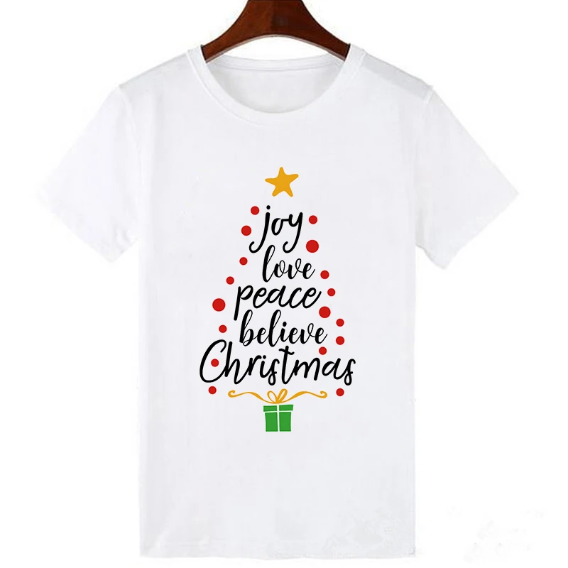 Lei SAGLY Merry Christmas футболка женская мода Графический милый тройник Поверьте в магию Рождества футболка большого размера
