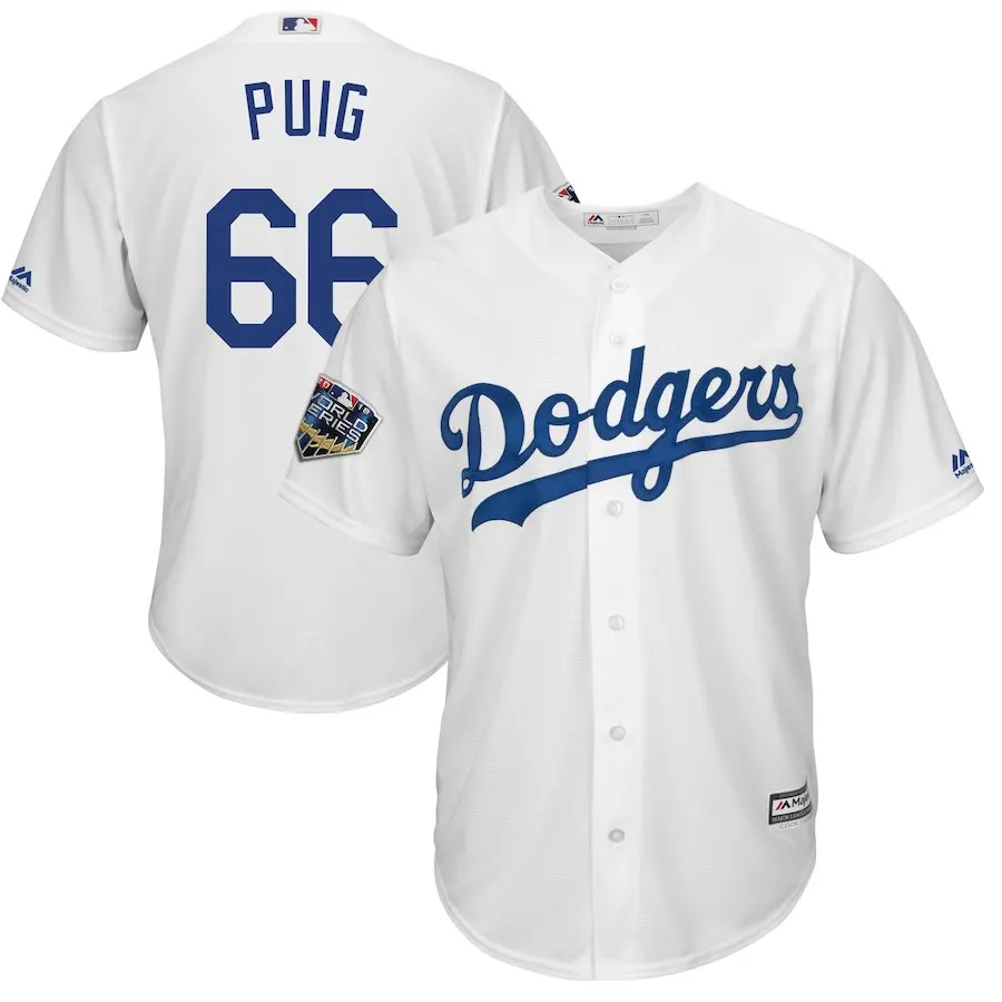 Цвет: желтый Мужчины Джерси#8 Manny 27 Matt Kemp 74 Jansen 13 Max Muncy 66 Yasiel Puig World - Цвет: Цвет: желтый