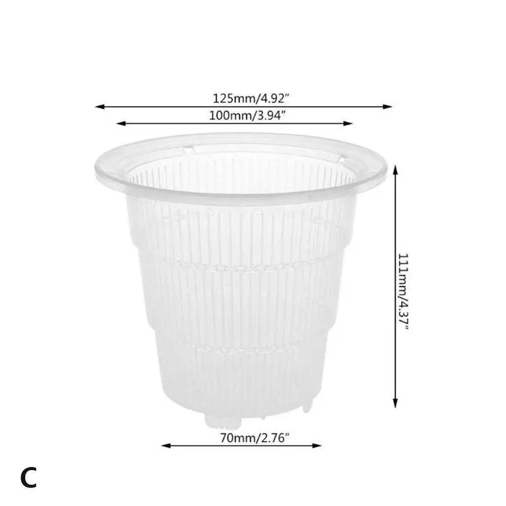 5 дюймов контейнер для цветов горшок для растений прочный мясистый цветочный горшок с отверстиями сетчатый горшок PP прозрачная Орхидея садовое украшение - Цвет: 5 inch