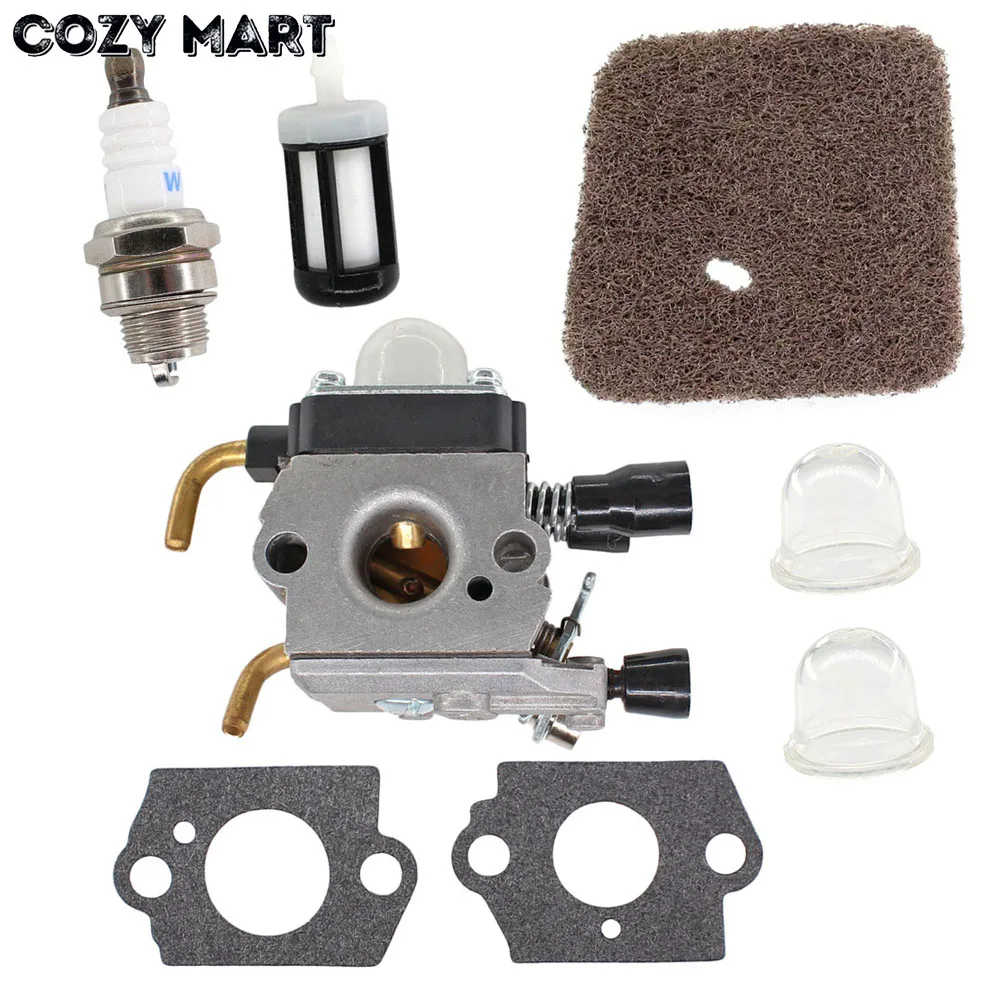 Carburetor Air Filter Spark plug For STIHL FS38 FS45 FS46 FS55 FC55
