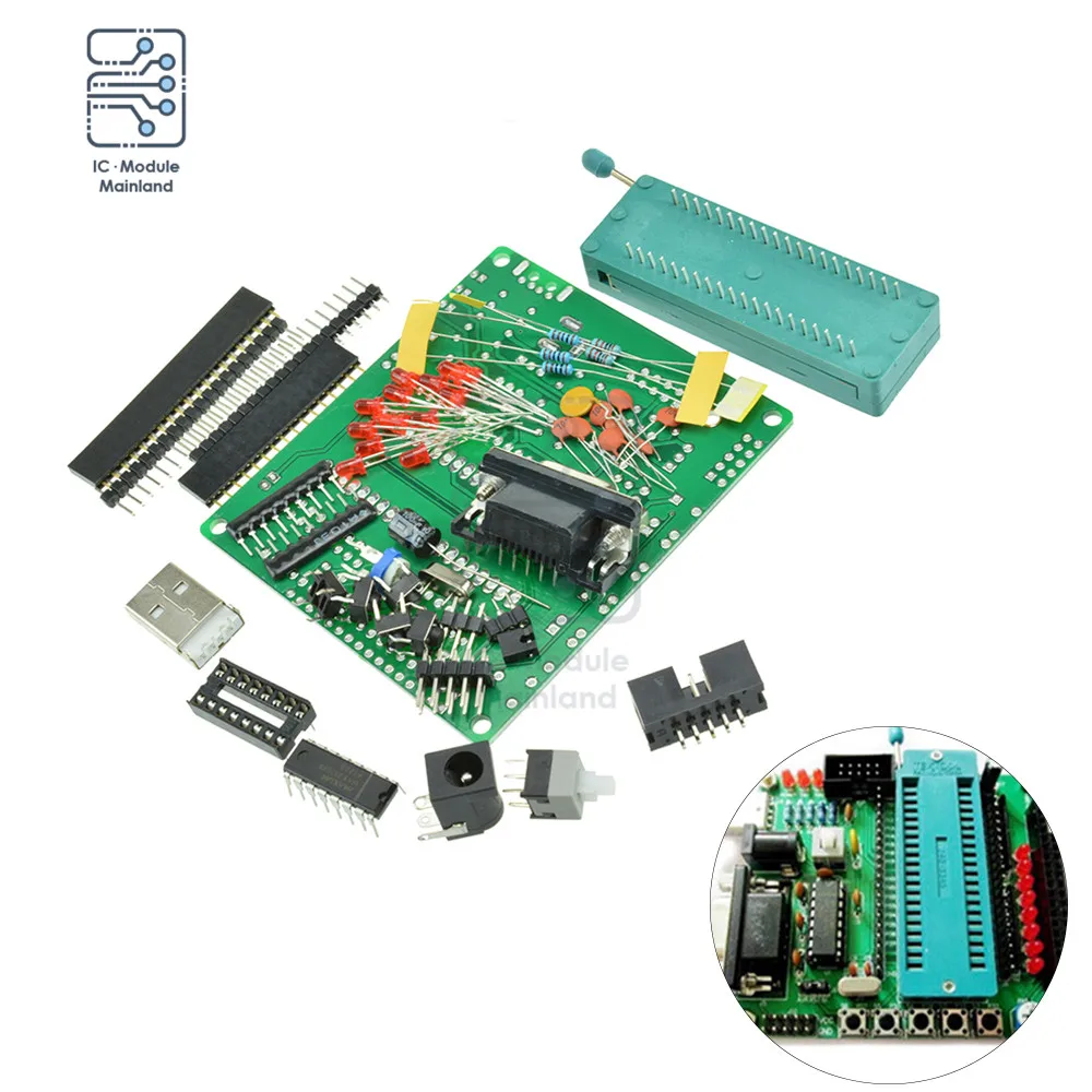 Комплект макетной платы C51 AVR MCU компоненты обучающей Самовосстанавливающийся