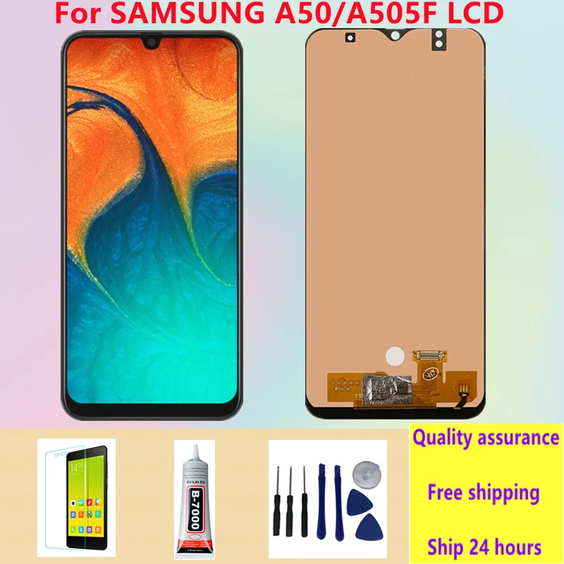 Nuovo Per Samsung Galaxy A50 Sm-A505Fn/Ds A505F/Ds A505 Display Lcd Touch Screen Digitizer Assembly Per Samsung A50 Lcd