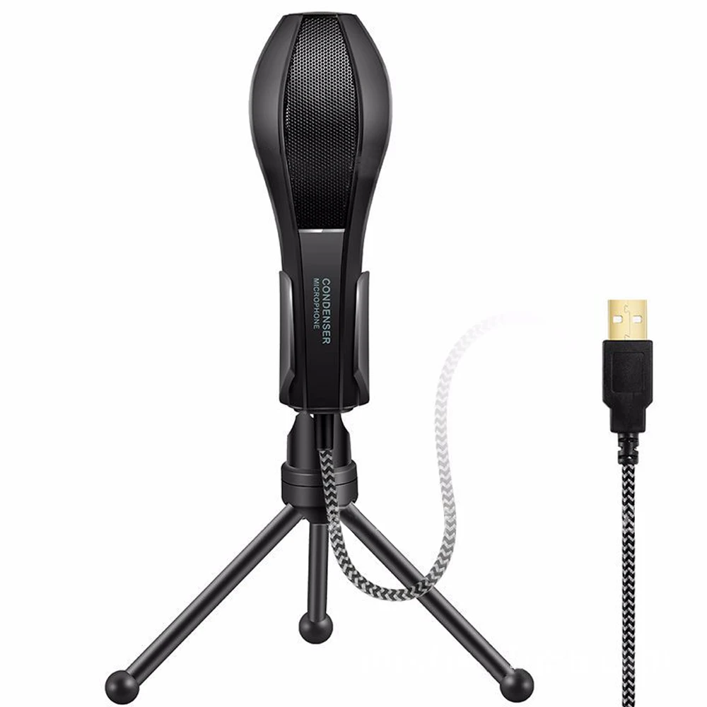 

Professional Condenser Microphone Computer USB Port Studio Recording Microphone With Tripod For Computer Laptop Voice Podcasting