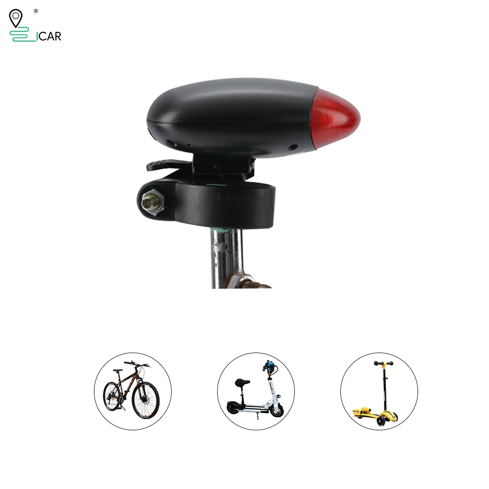 GPS Tracker Bike Waterproof Taillight Design Vibrate Drag Alarm Mini GPS Tracker for Bike Bicycle Geo-fence SOS Free APP