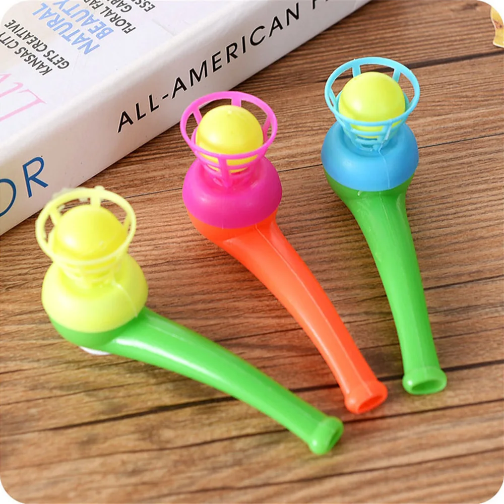 

Suspension blowing ball toy Blowpipe traditional plastic children educational Blow Pipe Kids outdoor interactive rubber balls