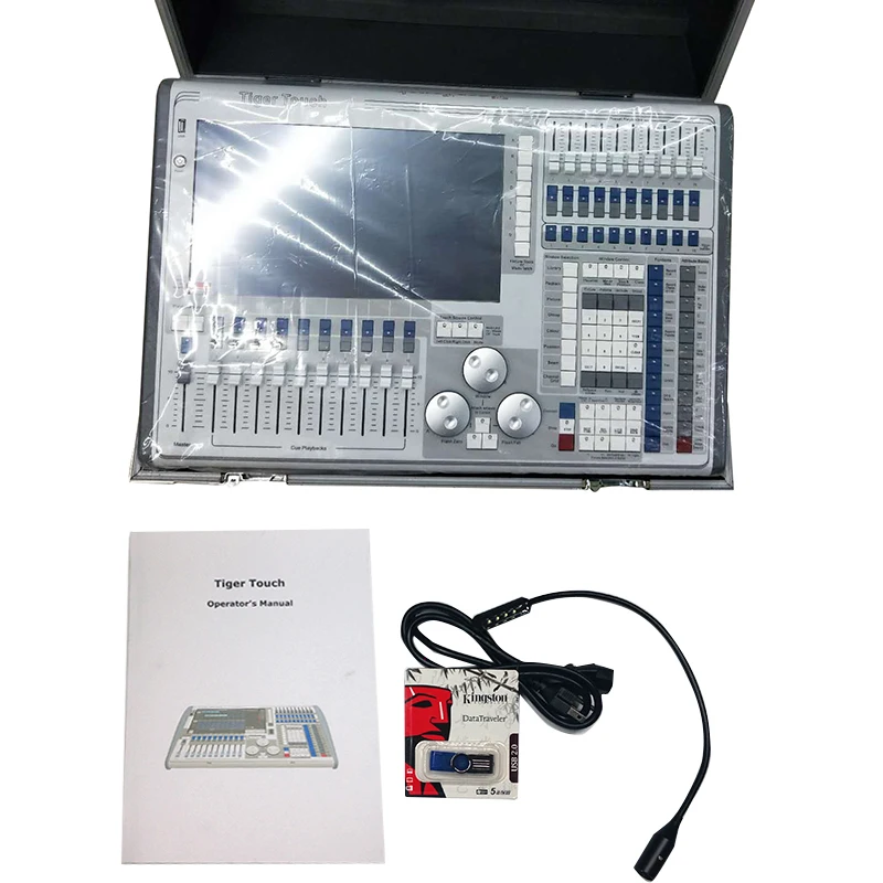 Tiger сенсорный экран пульт освещения DMX контроллер для сценического освещения DJ оборудование с Чехол полета