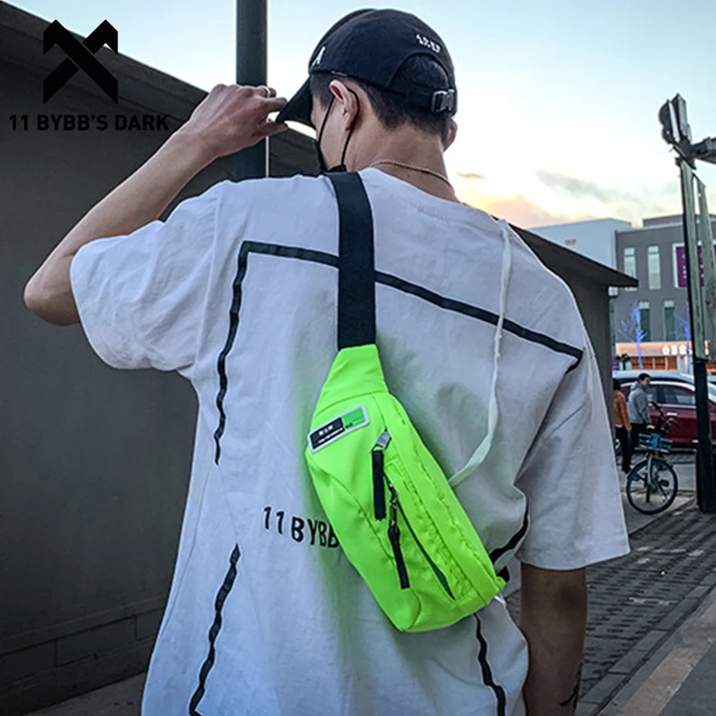 

11 BYBB'S DARK Mens Bag Waist Packs Kettle Purse Inclined Shoulder Bags Crossbody Chest Travel Handbag Belt Multi-function Bag