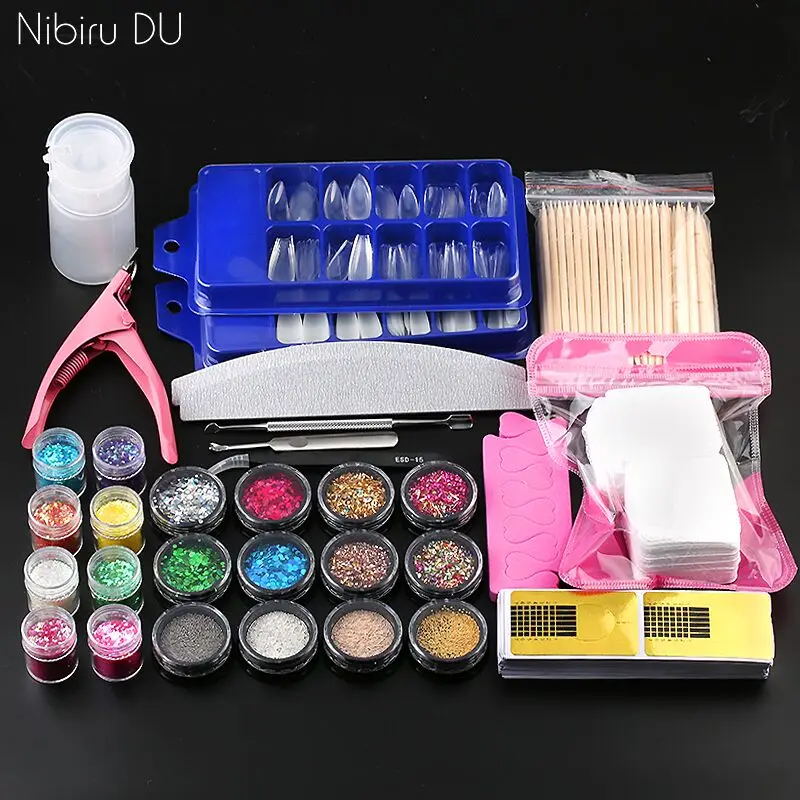 

Nail Art Decorations Rhinestones Manicure Kit False Nail Extension Nail Art Tips Tool Set
