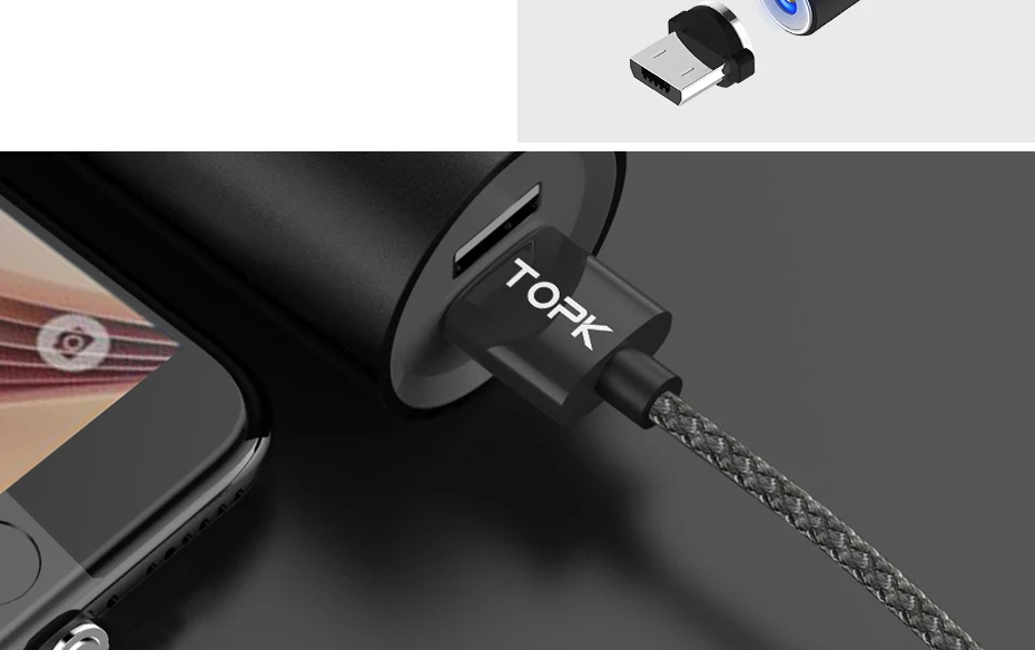 1 м Магнитный 2.4A кабель быстрой зарядки, кабель Micro usb type C магнитное зарядное устройство для IPhone XR XS Max samsung huawei XiaoMi Redmi Note 7