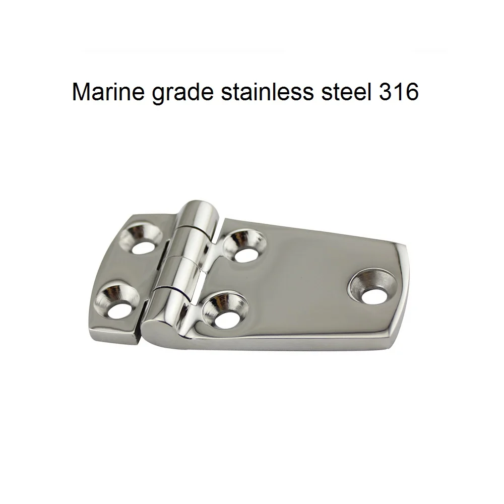 2PCS 316 Stainless Steel Boat Short Side Hinge With 5 Holes 57mm 70mm Heavy Duty Marine Short Side Hinges 4