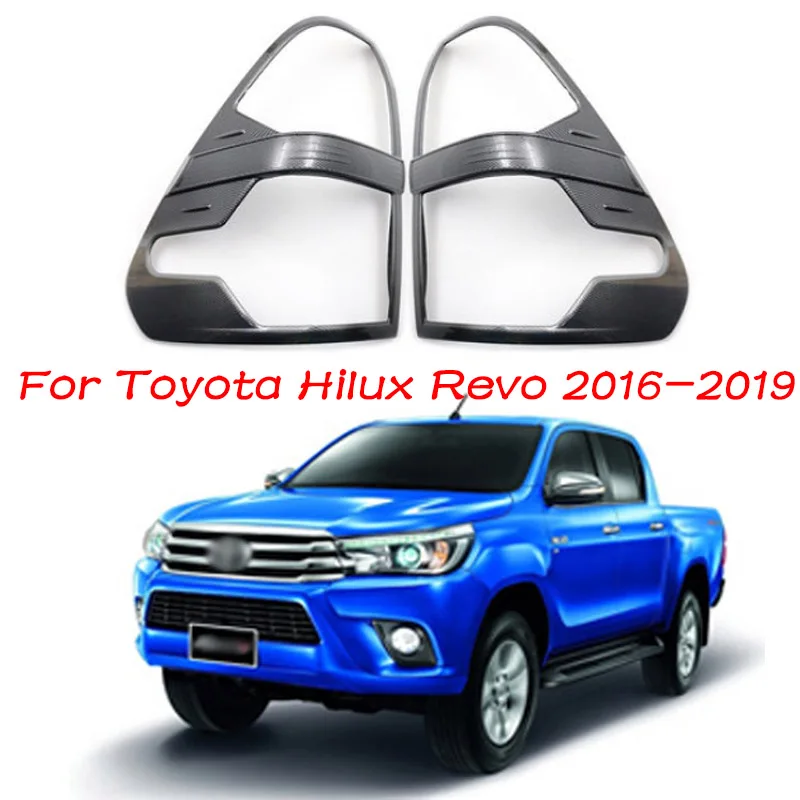 

Car Rear Tail Back Fog Light Cover Lamp Frame Sticker ABS Chrome Trim Panel 4Pcs for Toyota Hilux Revo 2016 2017 2018 2019 2020