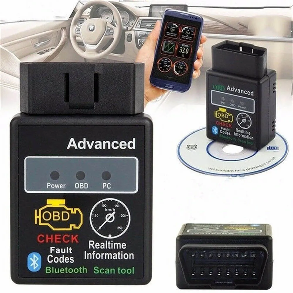 

Bluetooth Car OBD2 Engine Fault Code Scan Tool ELM327 V2.1 Torque Android OBD