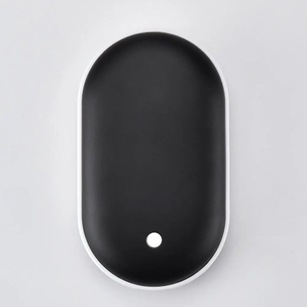 Черный 5200 мА/ч, 5 В, 2 А, USB, перезаряжаемый, светодиодный, электрический грелка для рук, внешний аккумулятор для путешествий, удобный, долговечный, мини грелка для рук, карманный внешний аккумулятор - Цвет: Черный