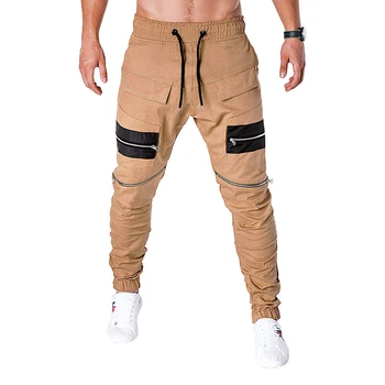 

Autumn Winter Men Black Harem Pants Multi-pocket Ribbons Man Sweatpants Streetwear Casual Mens Pants Hip Hop Joggers Trousers