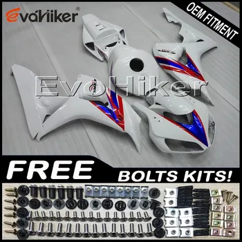 

Custom fairing motorcycle bodywork kit for CBR1000RR 2006-2007 ABS motorcycle panels Injection mold white red blue+Gifts