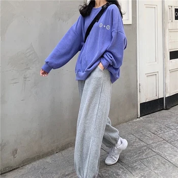 

Autumn Winter Casual Warm Pullover 2 Piece Sets Women Elastic Waist Pants Suits Female Loose Sportwear Hoodies Clothe