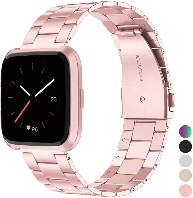 6 Ремешок для часов из нержавеющей стали для Fitbit Versa/VERSA 2 Band Безвинтовой браслет Сменные Металлические Браслеты Для Fitbit Versa Lite - Цвет: 6