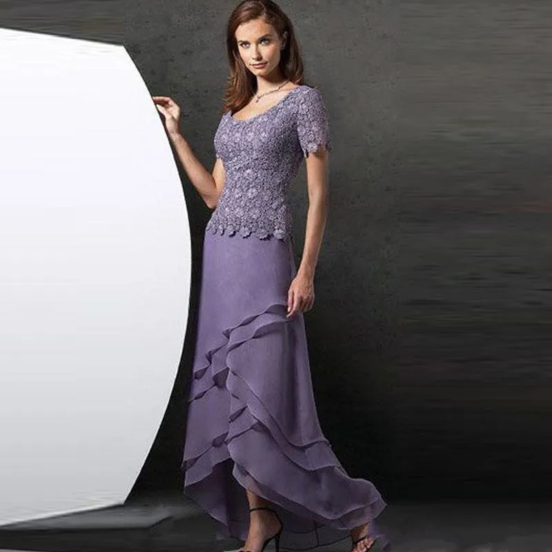 the Bride Dresses High Low Scoop Neck 