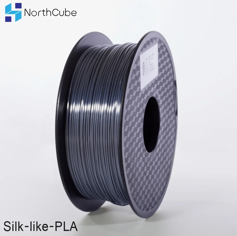 Silk-Like Filament 1.75mm Silver Grey 1kg Spool