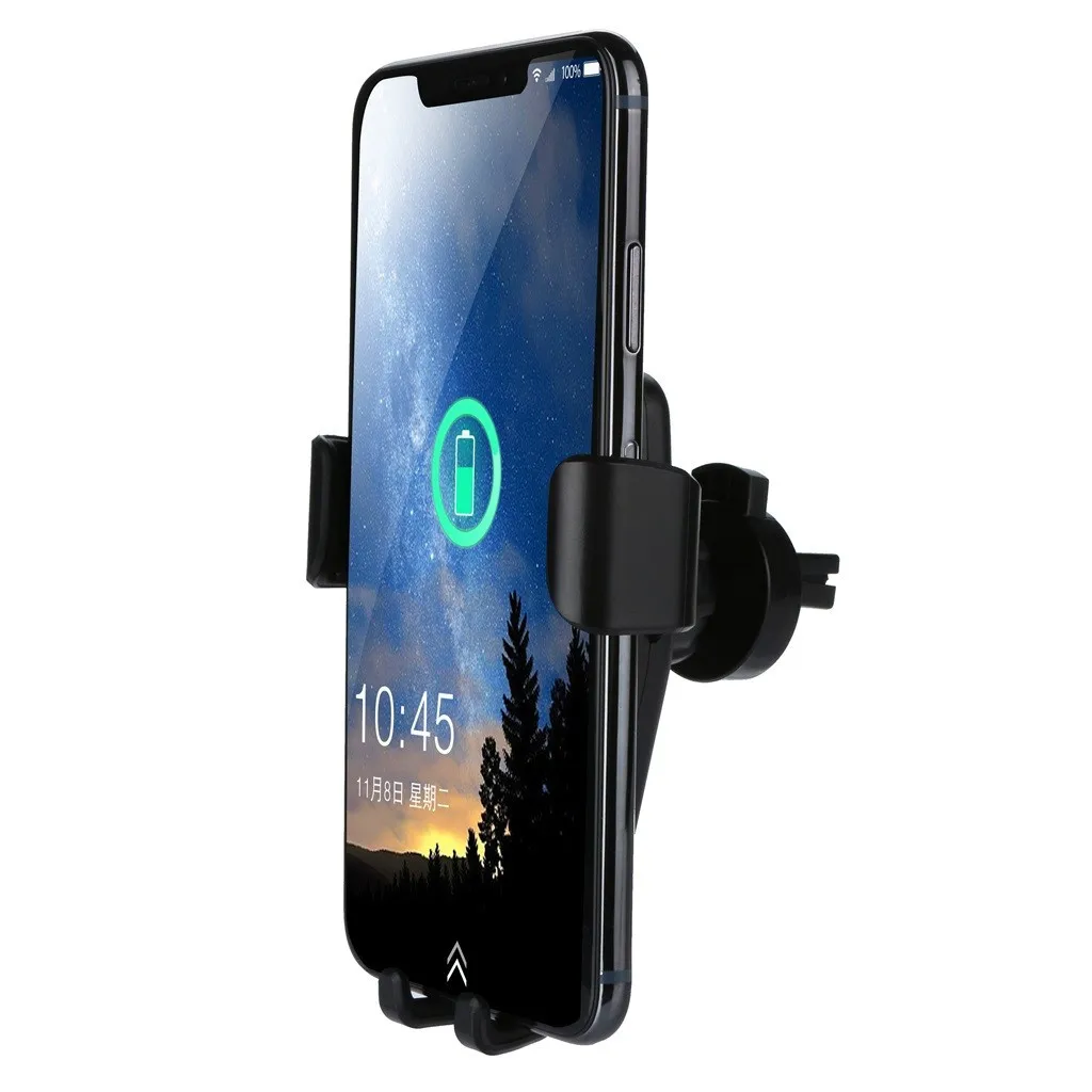 Ouhaobin, автомобильное беспроводное зарядное устройство для iPhone Xs, для samsung Galaxy S10/S10 Plus, Беспроводная зарядка для телефона, автомобильный держатель для Xiaomi