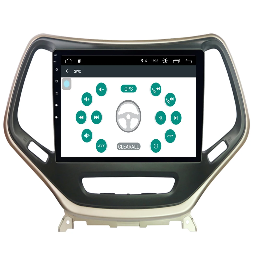 Flash Deal 10.2" 2 din android 9.0 Car Radio Car DVD Player for jeep cherokee 2014-2019 head unit Car Audio Stereo BT USB 3G  camera maps 3