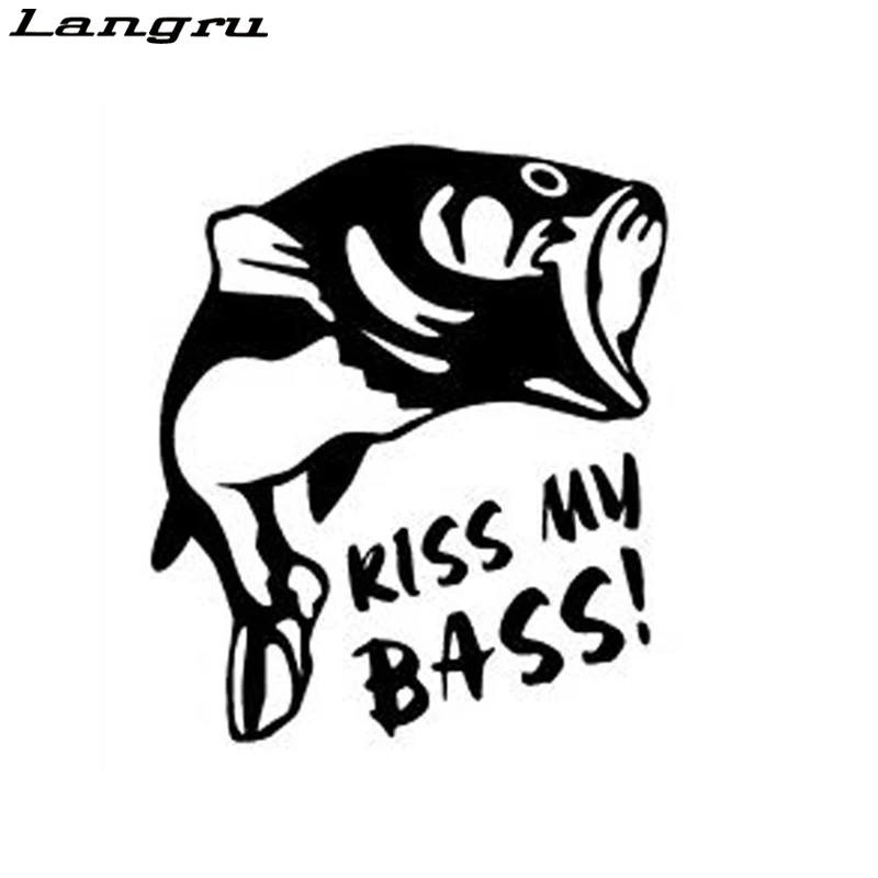 

Langru виниловая наклейка-Kiss My Bass Truck Забавный автомобиль лодка рыбалка для автомобиля детализация автомобиля наклейки автомобильные аксессуары Jdm