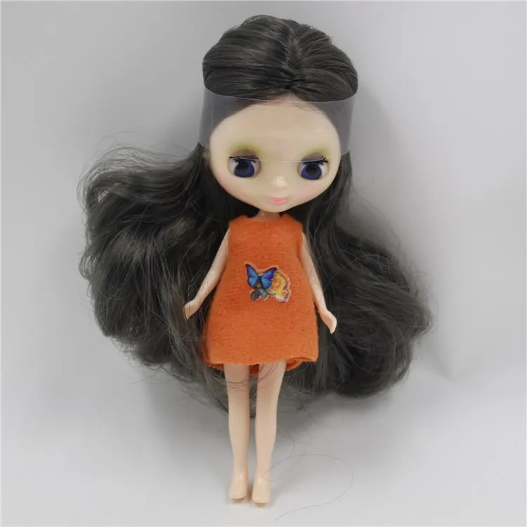 Мини-кукла Blyth 10 см BJD нормальная кукла тела, случайное платье, может изменить макияж, куклы+ платье+ сумка для хранения, детские игрушки для девочек - Цвет: style 11