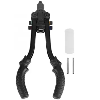 

13 Inch Heavy Duty Hand Rivet Gun with 5 Nozzles For Sheet Metal Auto Duct Work Tools Riveter Tool