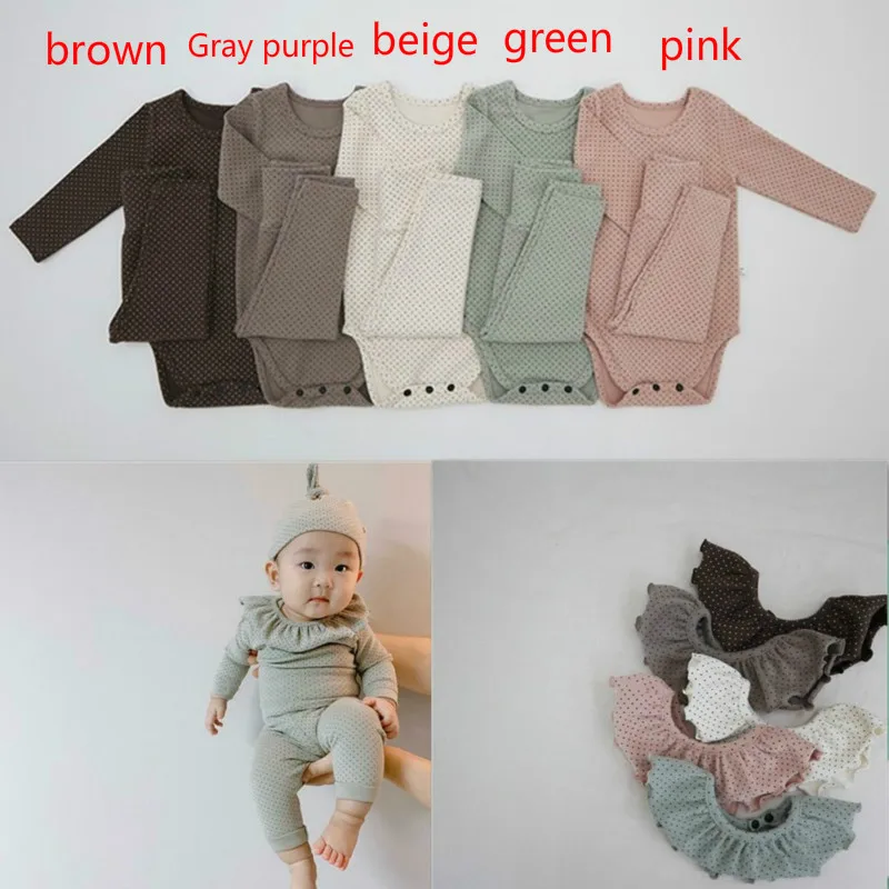 

Baby bottoming underwear set Creeper Romper Four Piece Suit(Romper + pants + hat + bibs) Baby Girl Clothes