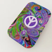 1pc Fashion Tin Storage Box Tobacco Humidor Rolling Paper Box Cigarettes Cases Boxes Holder Smoking Accessories