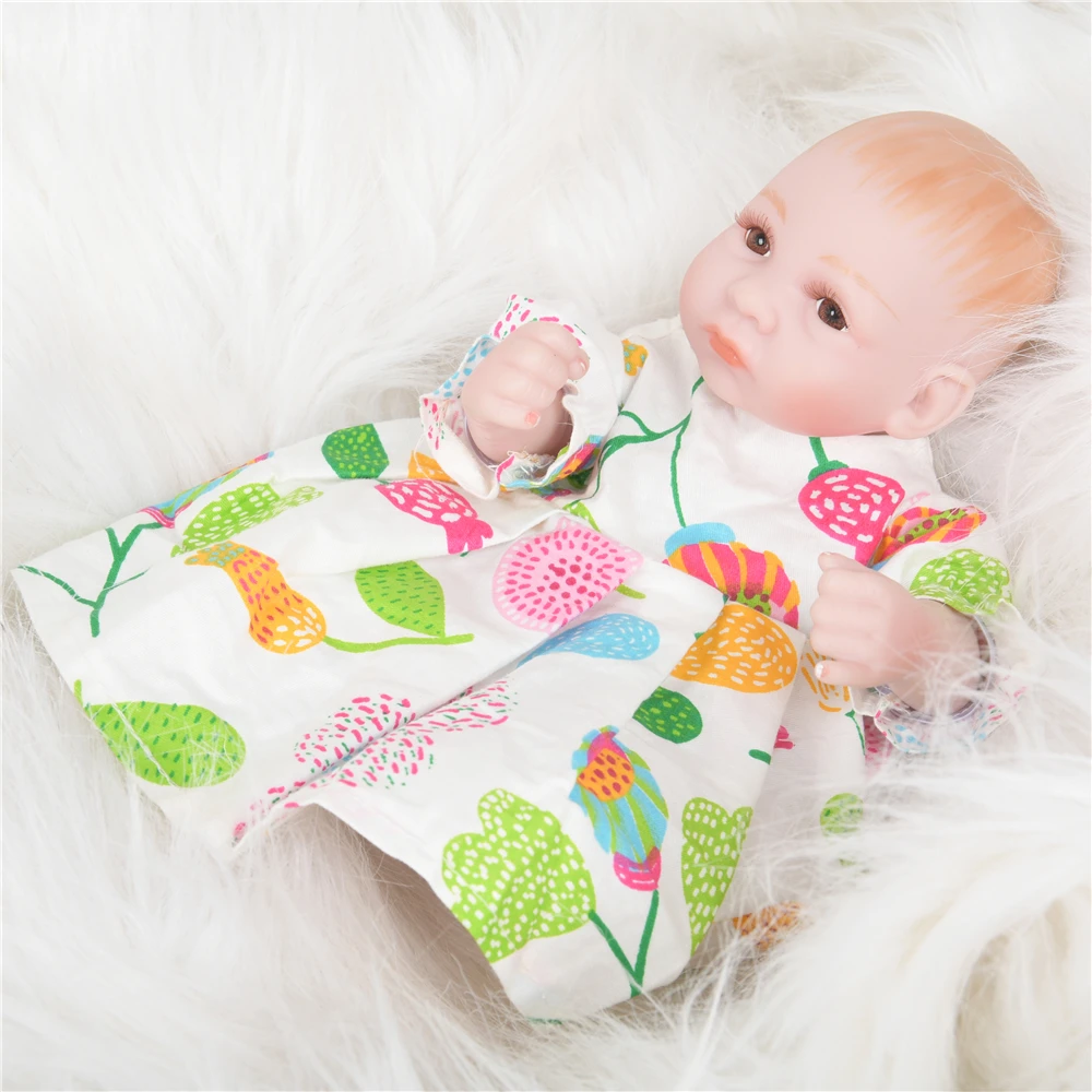 25 см прекрасная кукла Reborn Preemie Bebe полностью силиконовая для новорожденных