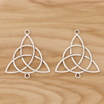 

10 Pieces Tibetan Silver Open Celtics Knot Trinity Triquetra Connector Charms Pendants for Jewellery Making Accessories