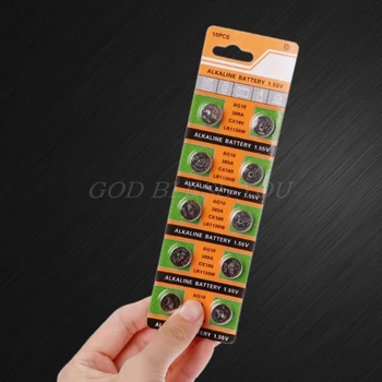 

10PCS Button Coin Cell Battery AG10 1.5V Watch Batteries SR54 389 189 LR1130 SR1130 Toys Control Remote Drop Shipping