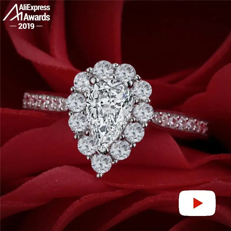 Oh My God So beautiful не поддельные круглые огранки S925 Серебряное кольцо SONA бриллиантовый
