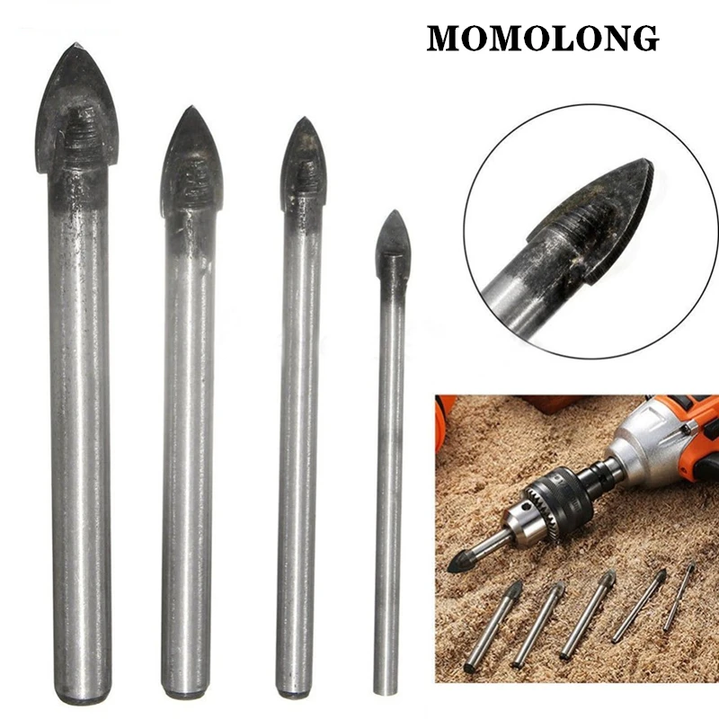 Spear Head Ceramic Tile Drill Bits Set Glass Marble Porcelain Spade Drill Bit 3/4/5/6/8/10/12mm 4/6/7Pcs 4 6 7 pcs glass marble porcelain spear head ceramic tile drill bits set spade drill bit 3 4 5 6 8 10 12mm