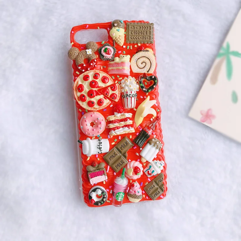 Для samsung Note10 plus DIY чехол 3D чехол для телефона для Galaxy s10plus s7/s8/9+ кремовая оболочка ручной работы note8/9 подарок для девочки год красный - Цвет: Красный