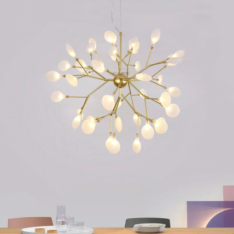 

Threading-ying fire chong Post-modern Simple Creative Personalized Restaurant Living Room Chandelier Branch Chandelier Lighting
