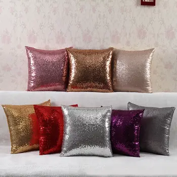 

40 x 40cm Glitter Sequins Decorative Pillows Bling Throw Pillow Case Sofa Seat Cafe Home Decor Sofa Living Room Cushion Cover