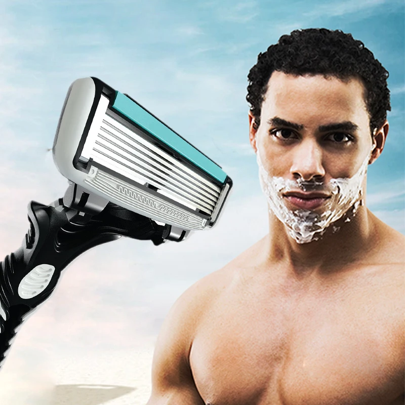 6 шт хорошее качество Dorco бритвы для мужчин 6-слойные лезвия бритвы для мужчин бритья из нержавеющей стали Безопасные лезвия бритвы
