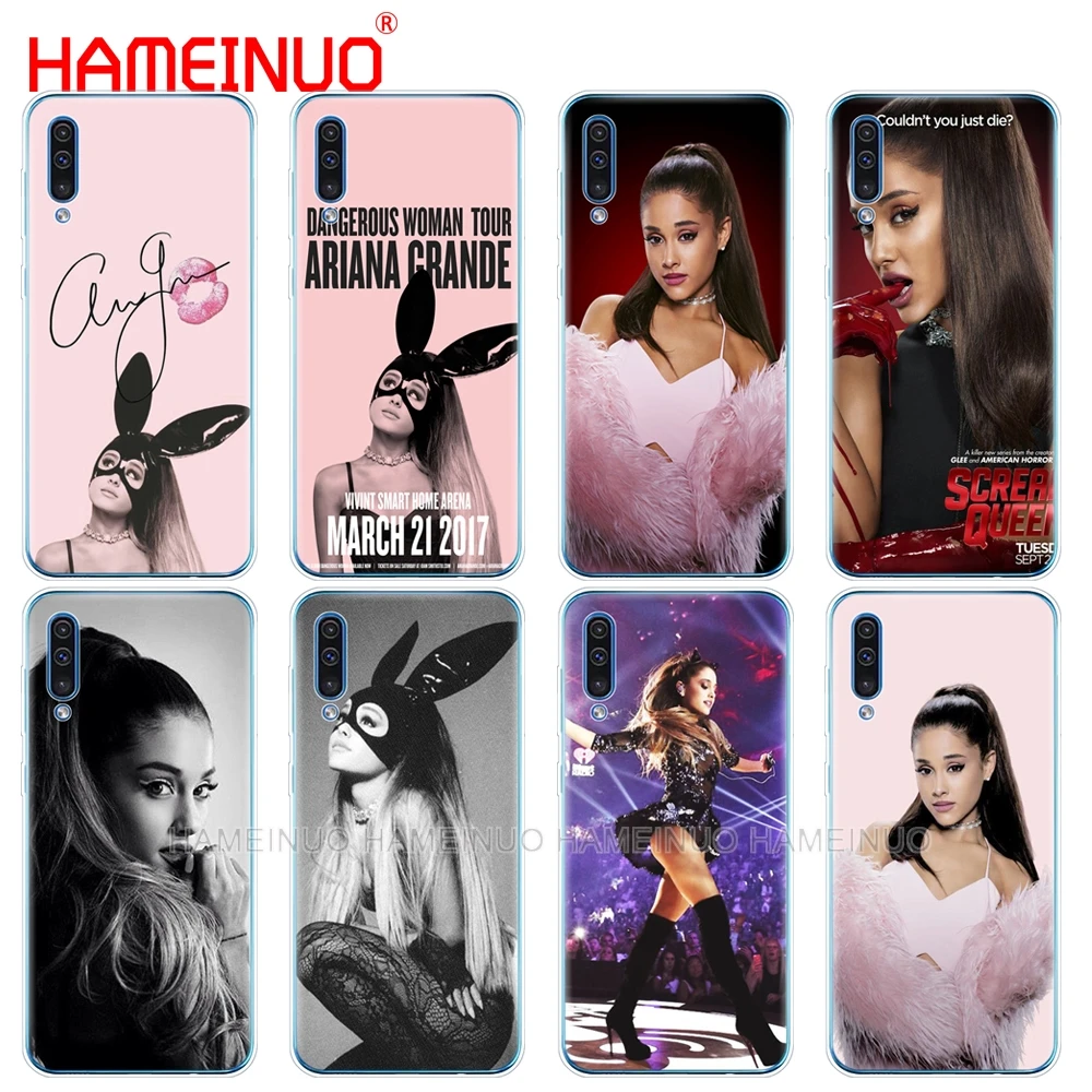 

silicon phone cover case for Samsung Galaxy S10 E PLUS A10 A20 A30 A40 A50 A70 A10E A20E M20 cover Ag Ariana grande Gato