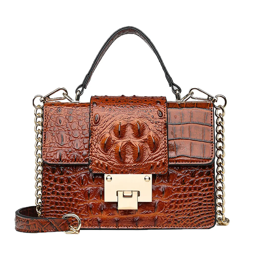 OCARDIAN, женская сумка через плечо, модная крокодиловая сумка из искусственной кожи, сумки на плечо для женщин, дизайнерские сумки O21 - Цвет: BW