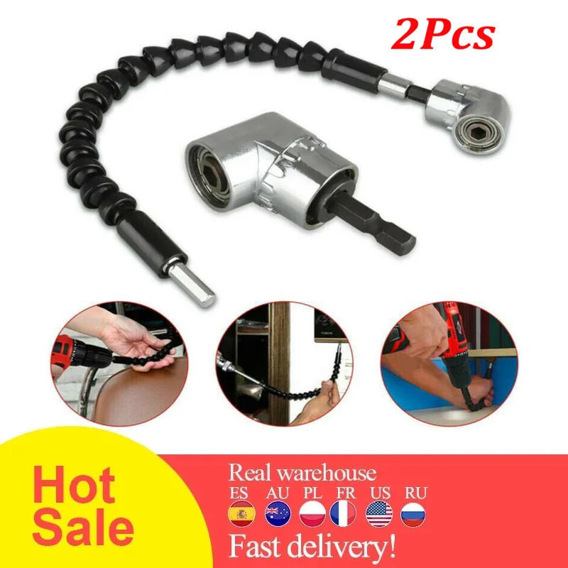 2X derecho 105 ángulo de eje Flexible para taladro poco Kit de extensión de portapuntas de destornillador