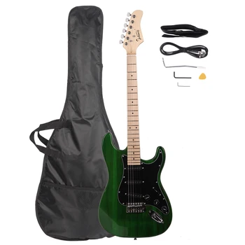 

NEW Arrival GST Stylish Electric Guitar Kit with Black Pickguard Green Dropshipping