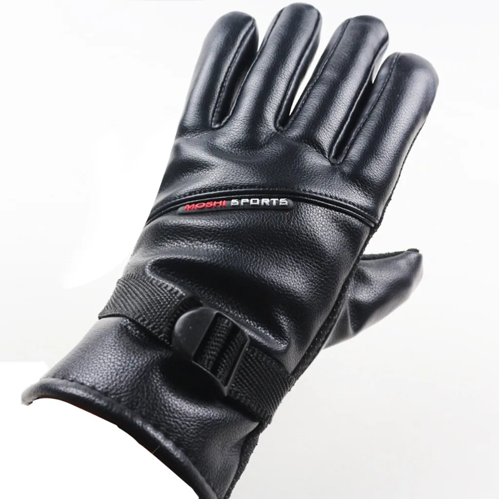 Winter Gloves for Men Women Touch Screen Leather Gloves Waterproof Windproof Anti-Slip Protective Cycling Riding Gloves guantes