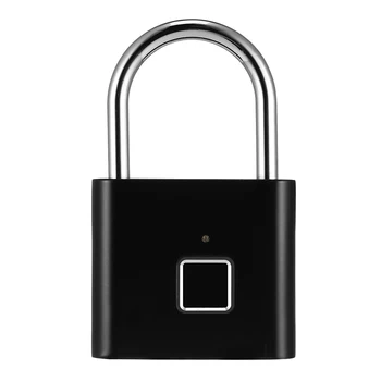 

Fingerprint Lock Smart Padlock Thumbprint Door Padlocks Portable Anti-Theft Fingerprint Lock USB Rechargeable Door Lock for Bag