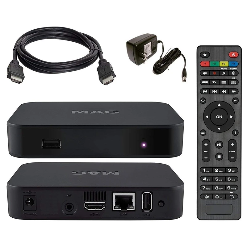 

Mag 322W1 Iptv Set-Top Box Infomir Build-In Wifi Update with Remote Control Power Adapter and Hdmi Cable-Us Plug