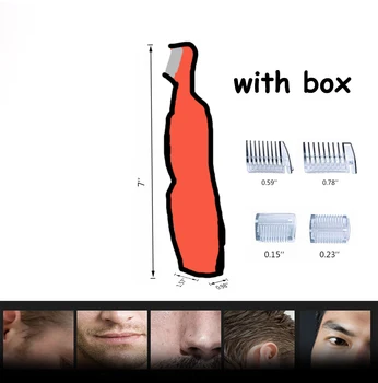 

Micro Precision hair Trimmer Eyebrow Ear Nose Hair Clipper Shaver Personal Electric Face Care Machine with LED Light All In One