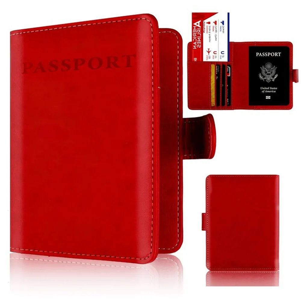 100 шт Дорожная Обложка для паспорта с защитой от сканирования RFID протектор кошелек Бизнес Ретро держатели карт из искусственной кожи