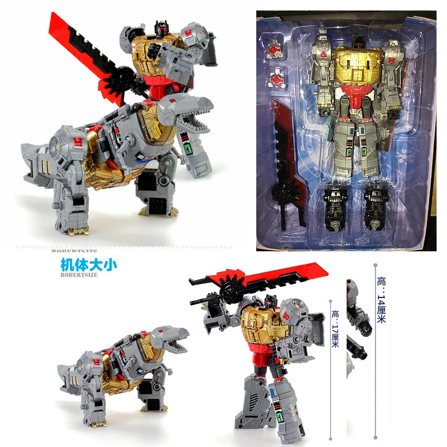 In Magazzino Bpf 05 Grimlock Transformation Dinoking Volcanicus Tyrannosaurus Rex Tyrone Cable Dinobots 5 In1 Action Figure Robot Toy