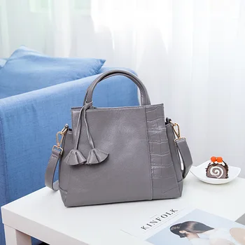 

Vintage Casual Bags for Women Shoulder Bag lady's business tote bag crossbody bag embossed crocodile cow leather bag shell bags